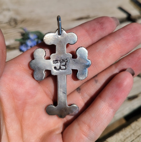 Sterling silver detailed cross handmade - Picture 7 of 8